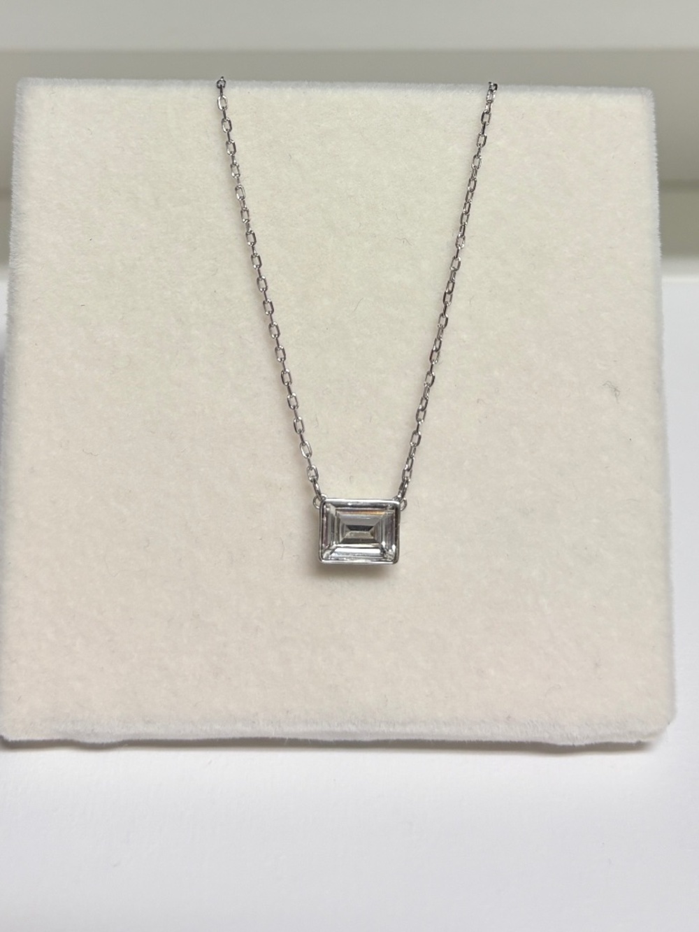 Swarovski Millenia Octagon Step Cut Crystal Solitaire Pendant Necklace
